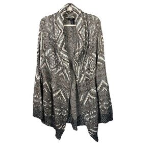 Style & Co Chunky Knit Open Cardigan Women's Size XXL Drape Front long sleeve